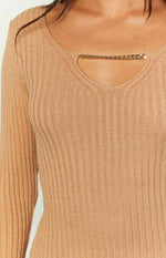 Maren Beige Chain Jumper Image