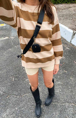 Marg Tan Stripe Jumper Image