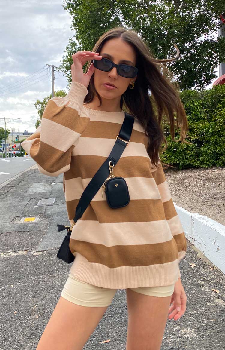 Marg Tan Stripe Jumper Image