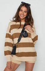 Marg Tan Stripe Jumper Image