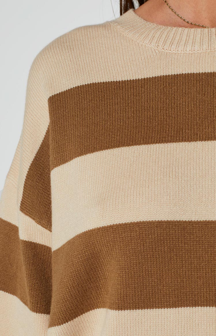 Marg Tan Stripe Jumper Image