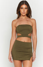 Maria Khaki Mini Skirt Image