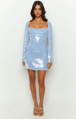 Marienne Blue Sequin Mini Dress Image