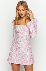 Marienne Pink Lace Mini Dress Image