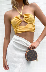 Marleigh Yellow Ring Halter Top Image