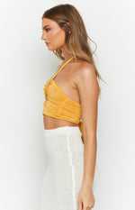 Marleigh Yellow Ring Halter Top Image