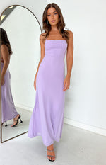 Masie Lilac Mesh Maxi Dress Image