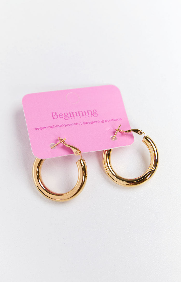 Mateo Gold Hoop Earrings Image