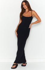 Melrose Black Maxi Dress Image