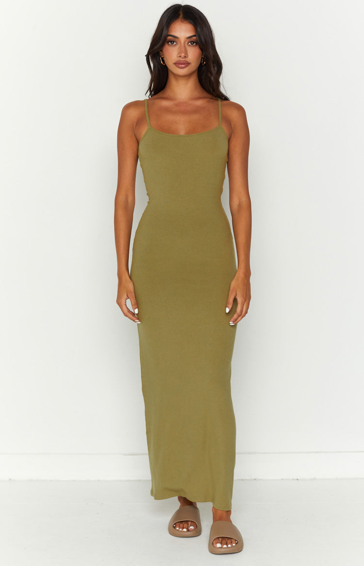 Melrose Khaki Maxi Dress Image