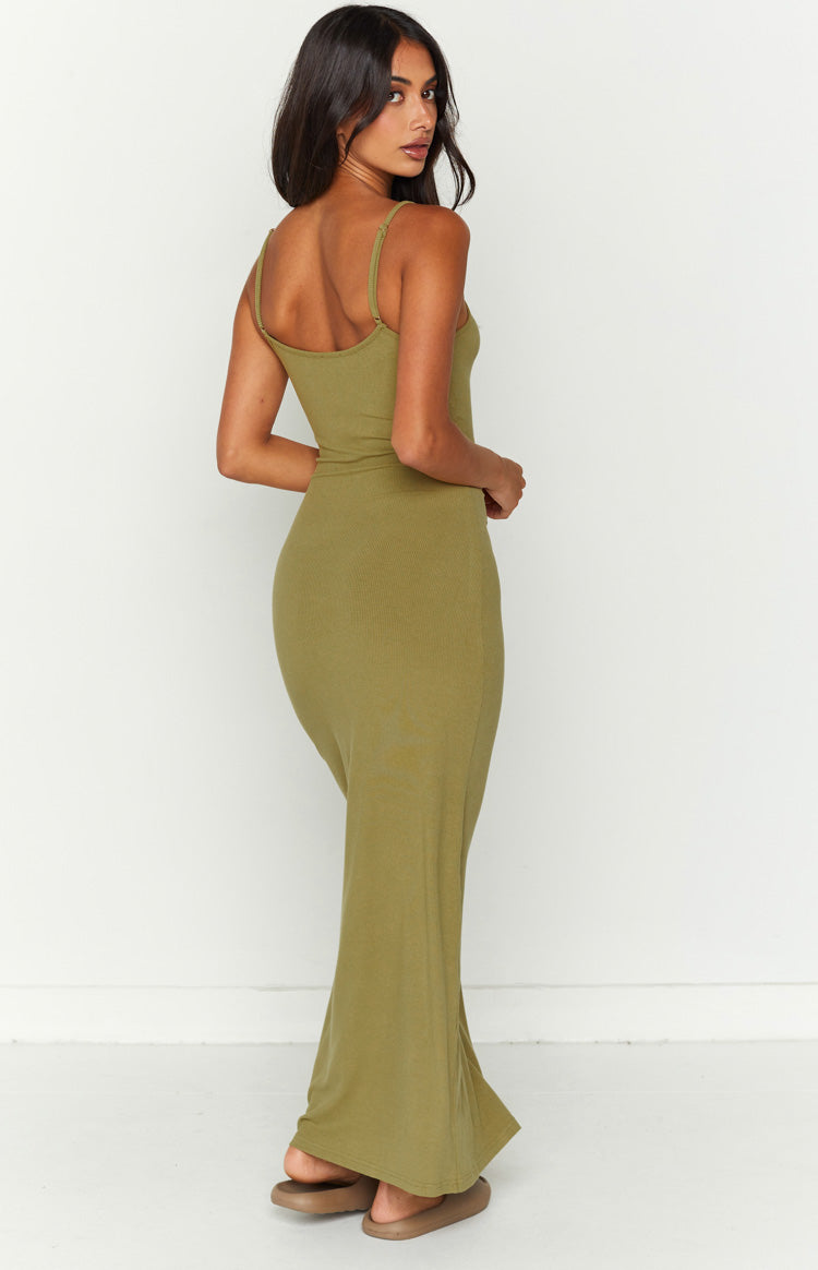 Melrose Khaki Maxi Dress Image