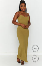 Melrose Khaki Maxi Dress Image