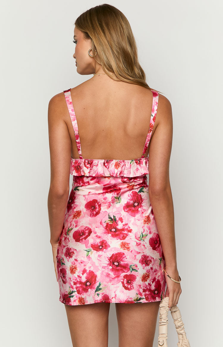 Meluse Pink Floral Mini Dress Image