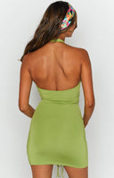 Mia Cross Neck Dress Green