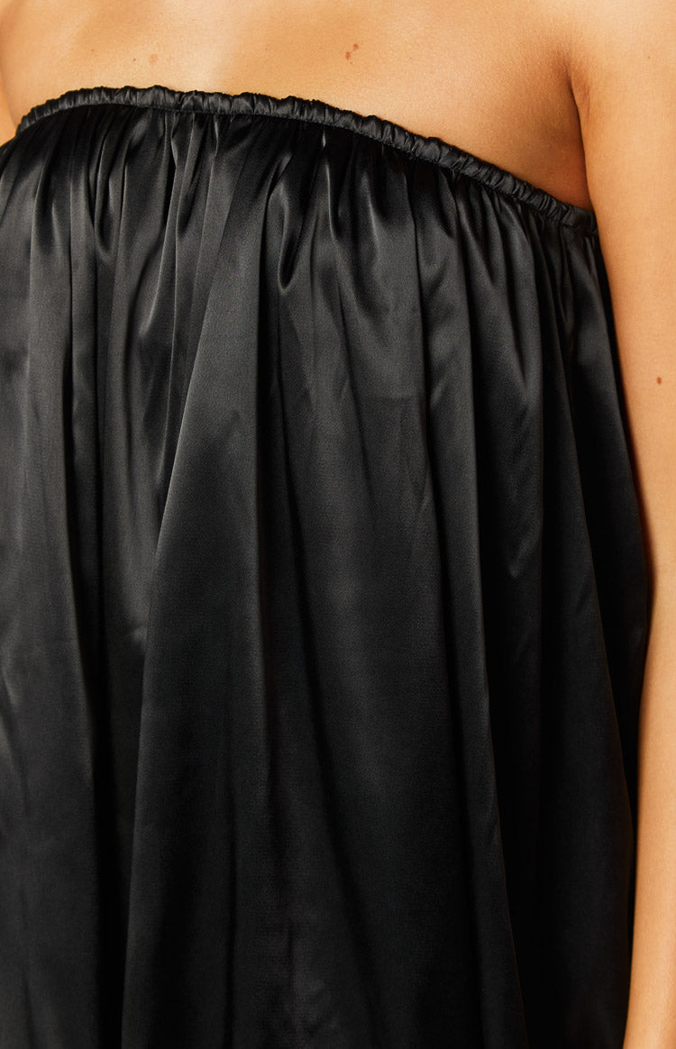 Miki Black Strapless Mini Dress Image