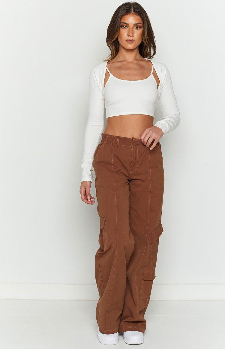 Millie Brown Low Rise Cargo Trousers Image