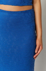 Mimosa Blue Lace Maxi Skirt Image