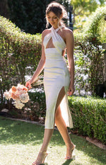 Mirah Cream Midi Dress Image