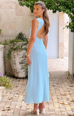 Misty Light Blue Maxi Dress Image