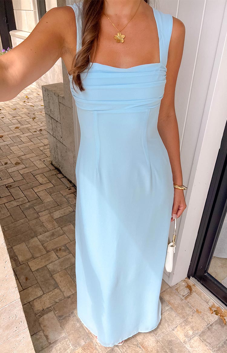 Misty Light Blue Maxi Dress Image