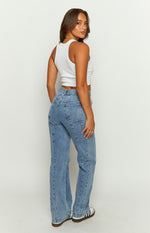 Monae Mid Wash Denim Jeans Image