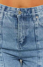 Monae Mid Wash Denim Jeans Image