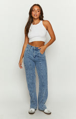 Monae Mid Wash Denim Jeans Image