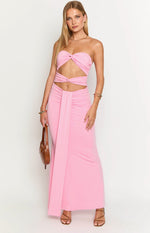 Monty Pink Strapless Maxi Dress Image