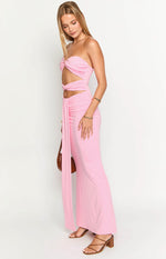 Monty Pink Strapless Maxi Dress Image