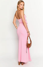 Monty Pink Strapless Maxi Dress Image