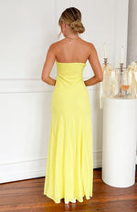 Myka Yellow Strapless Maxi Dress Image