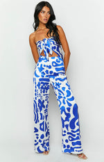 Mykonos Blue Print Pants Image