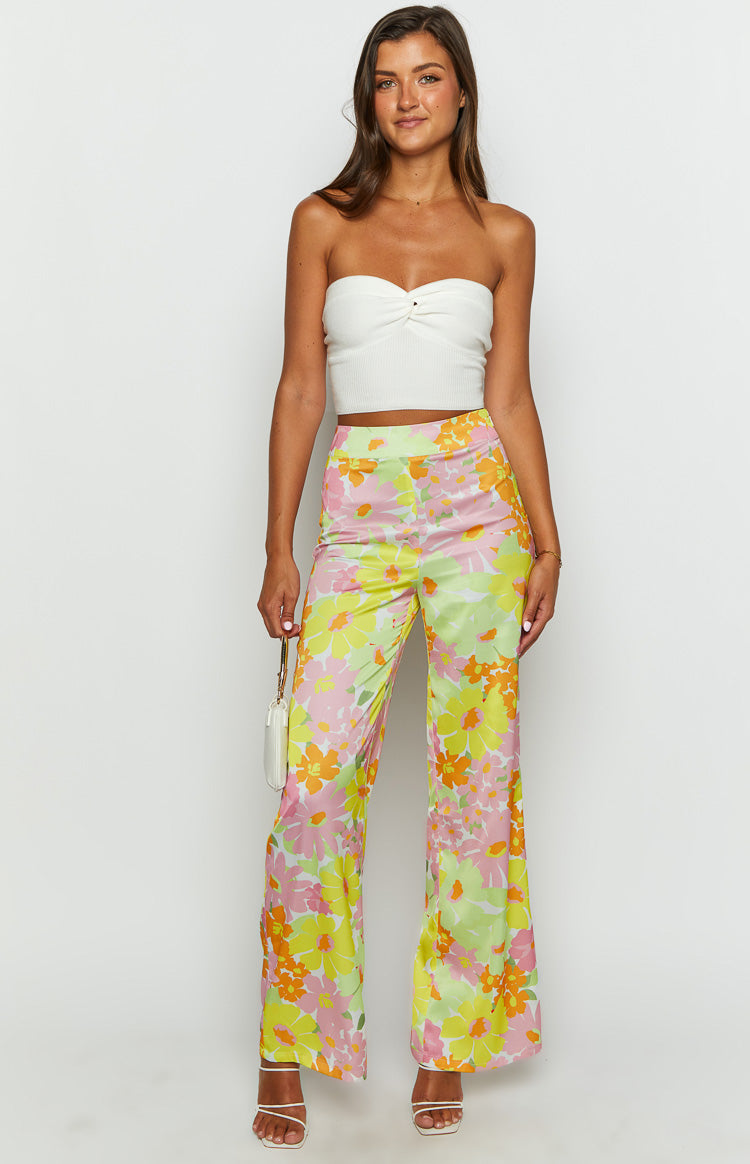 Mykonos Yellow Floral Pants Image