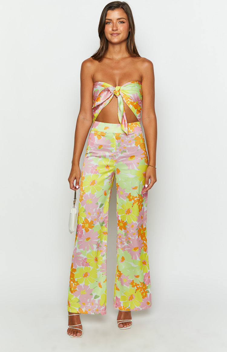 Mykonos Yellow Floral Pants Image