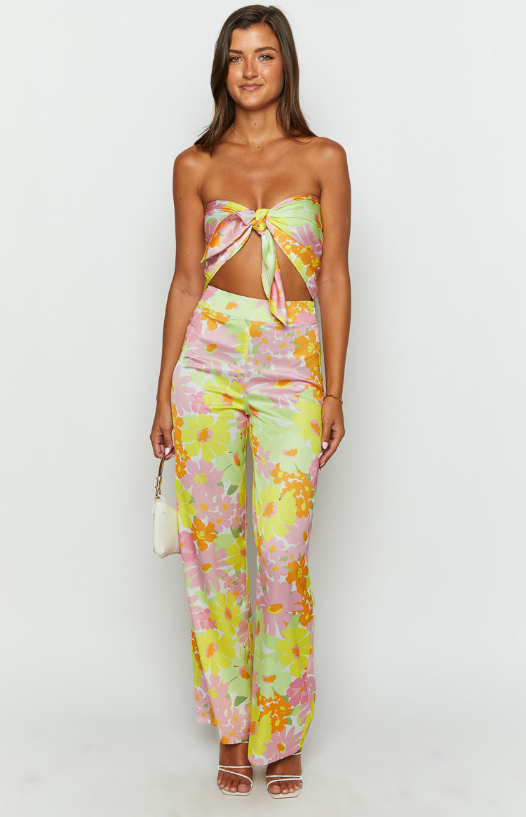 Mykonos Yellow Floral Pants Image