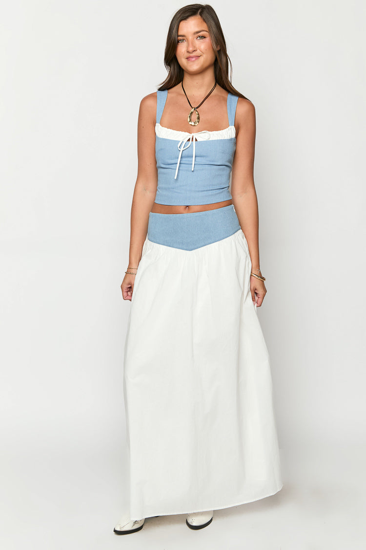 Mystic White Maxi Skirt Image