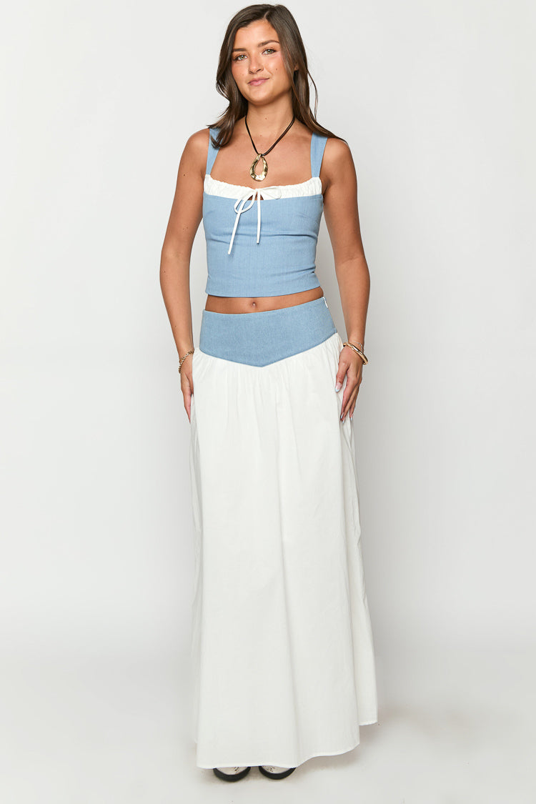 Mystic White Maxi Skirt