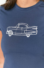 Navy Car Baby Tee Image