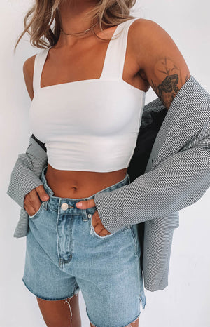 Nellie Crop White