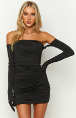 Night Out Black Glove Mini Dress Image