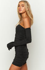 Night Out Black Glove Mini Dress Image