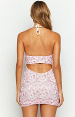 Novalie Pink Lace Mini Dress Image