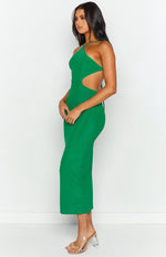 Nyla Green Cut Out Halter Midi Dress Image