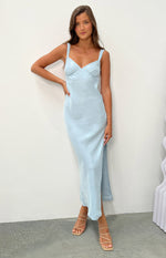 Ocean Blue Midi Dress Image