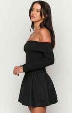 One Dance Black Long Sleeve Mini Dress Image