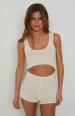 Orlando Beige Knit Playsuit Image