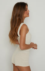 Orlando Beige Knit Playsuit Image