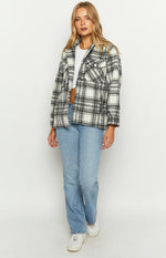 Orson Fleece Black and White Check Jacket Image