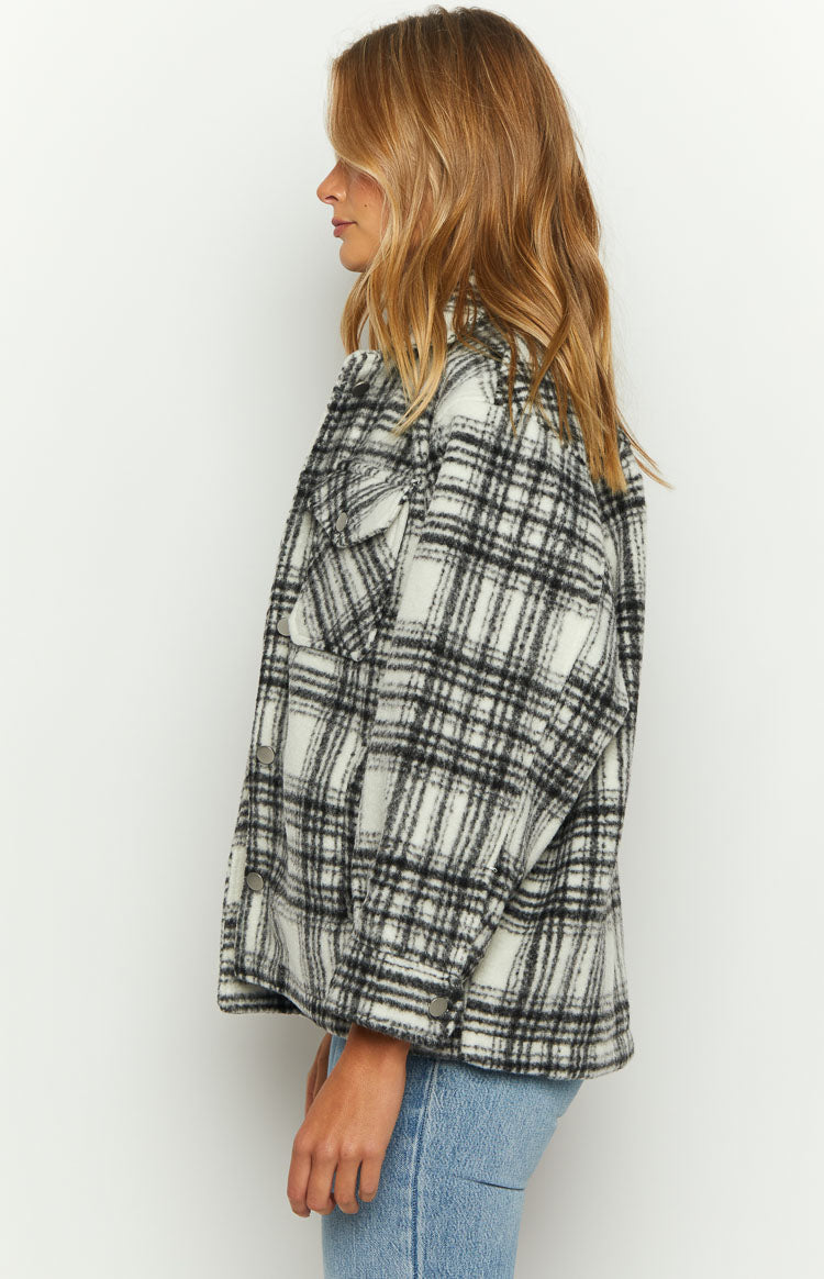 Orson Fleece Black and White Check Jacket Image