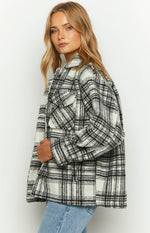 Orson Fleece Black and White Check Jacket Image